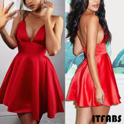 

Fashion Women Sexy Casual Evening Cocktail Party Short Mini Dress Beach Sundress