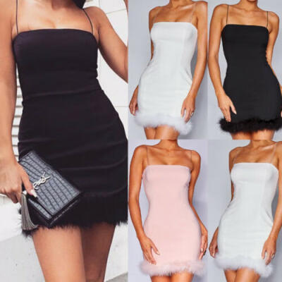 

Women Long Cami Stretch Tank TOP Sleeveless T Shirt Bodycon Tunic Mini Dress