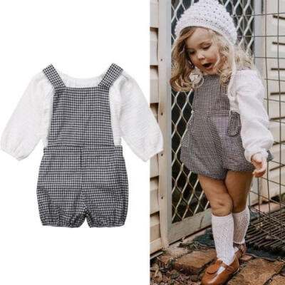 

Cute Newborn Kids Baby Princess Girls Tops T-shirtShort Bib Pants 2PCS Outfits Set Clothes