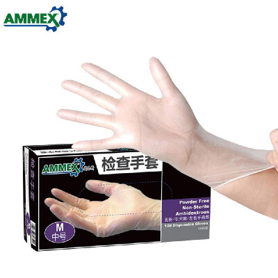 

AMMEX 100pcs Eco-Friendly Transparent Disposable Glove Hygiene Gloves For Kitchen Catering Baking Food Processing Accessories