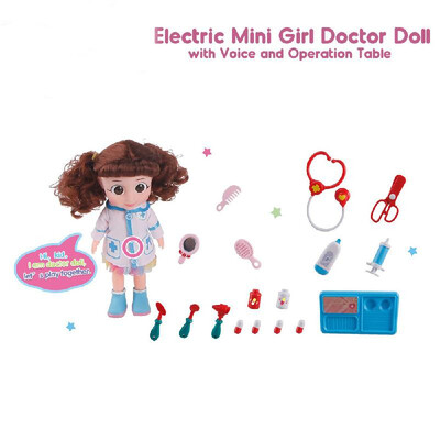 

Childrens Play House Electric Girl Doctor Doll with Voice&Operation Table Pretend Play Toy Gift for Kids