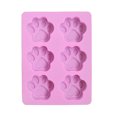 

Six Consecutive Cat Claw Footprints Silicone High Temperature Cake Mold