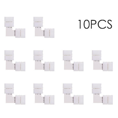 

T Shape 4 Pins RGB LED Strip Connector Quick Splitter 10 Pack White