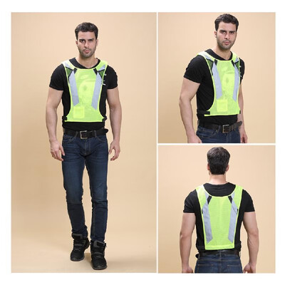 

LA-2016 Reflective Safety Vest High Visibility Safety Vest Bright Neon Color Breathable Vest with Reflective Strips for Constructi