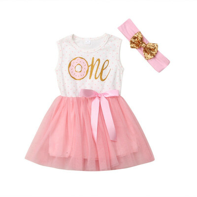 

1st 2nd Third Birthday Dress Girls Toddler Outfit Tutu Dresses Princess Party