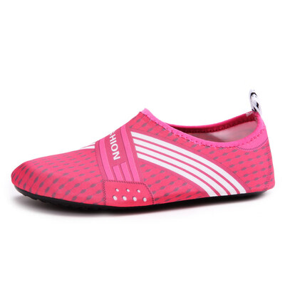 

2018 Men Woman Quick-Drying Aqua Shoes Summer Outdoor Wading Shoes Swimming Slipper On Surf Beach Skin Sock Striped Water Shoes