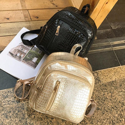 

Women PU Leather Backpacks Ladies Travel Rucksack Handbags School Bag Zip