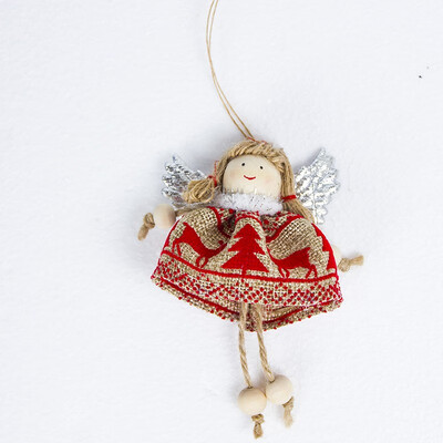 

FUNNYBUNNY 1PC Christmas Mini Decoration Doll Santa Snowman Angel Doll Doll Christmas Tree Door&Window Creative Pendant