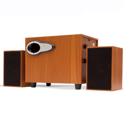 

USB Wired Wooden Stereo Speaker System for PC Laptop Mobilephone