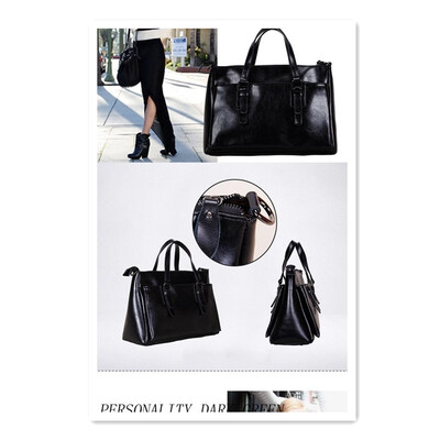 

Womens tide 2018 handbag leather new bag explosion models first layer cowhide fashion personality high-end pure leather genuine
