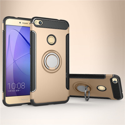 

Back Cover For Huawei P8 Lite 2017 Case Car Holder Stand Hard PC Silicon Ring Suction Bracket Celulars Fecoprior