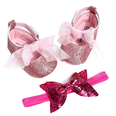 

Baby Hairband Girl Shoe Casual Shoes Sneaker Anti-slip Soft Sole Toddler Shoes