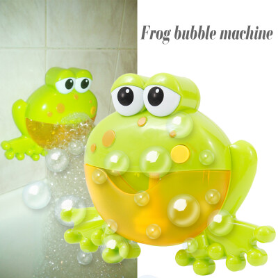 

High Quality Bath Toy Cute Little Frog Bluetooth Music Play Water Spit Bubble Foaming Machine