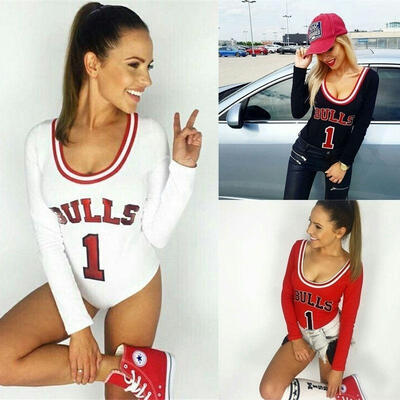 

Women Sexy Deep V-neck Sport Slim Skinny Jumpsuits Long Sleeve Bodysuit Shorts