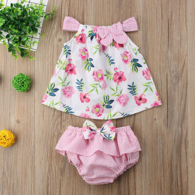 

Tutu Baby Girl Clothes Dress Pant Set Bow Tie Spanish Style Floral Newborn