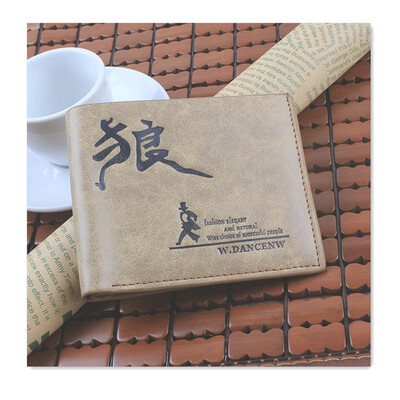 

Wallet mens short section cross-section ultra-thin mens youth students mens card package mens small personality creative tide people wallet men