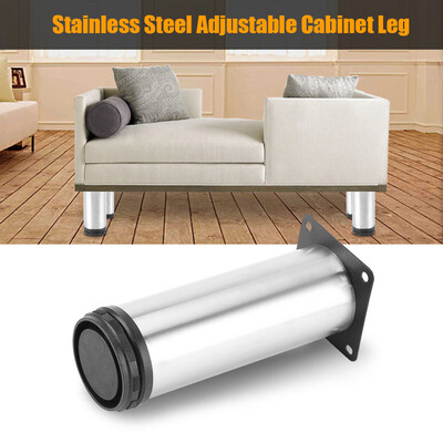 

Stainless Steel Adjustable Home Kitchen Cabinets Table Shelf Feet Round Furniture Leg Cabinet Leg Table Leg