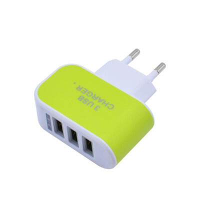 

Universal 3 Ports USB Wall Charger Home Travel AC Charger Adapter EU-Plug for Tablets Smartphones