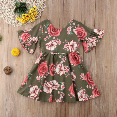 

Summer Floral Toddler Girls Dress Baby Party Wedding Dresses Birthday Party Dress