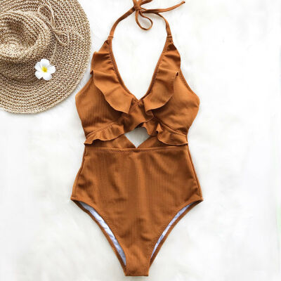 

Womens Backless One-Piece Bikini Monokini Push Up Padded Swimsuit Swimwear