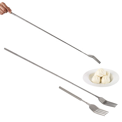 

BBQ Telescopic Extendable Dinner Fruit Dessert Long Handle Fork Stainless Steel CutleryFok Long Handle Fork