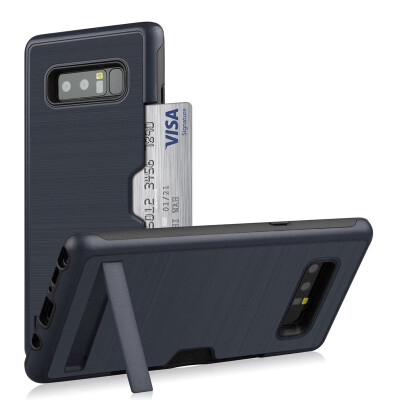 

Hybrid Bumper Case Samsung Galaxy Note 8 Card Holder Stand Cover Samsung Note 8 Note8 SM-N950F SM-N950FDS SM-N950FD Armor Case