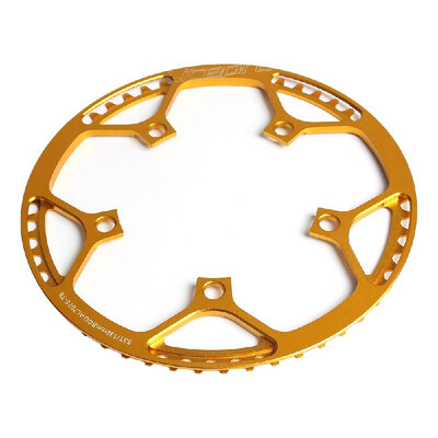 

Bike Bicycle Chainring Folding Bike Single Crank Ring Round Chain Ring BCD 130MM 5 Bolts Chainring 53T 45T