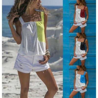 

Ladies Women Casual Sleeveless Top Beach Sport Vest Loose Shirt Blouse Tee -XXL