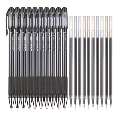 

Morning Light &G Black Crystal Series 038mm Black Full Needle Neutral Thread Non-slip Sheath Signature Pen Refill Set 10 Pens 10 Cores HAGP1040