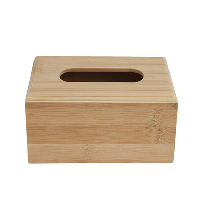 

Bamboo Tissue Box for Home Office Desktop