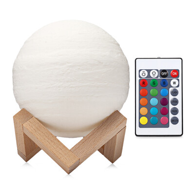 

3D Printing Planet Light Night Lamp Romantic Remote Control for Bedroom