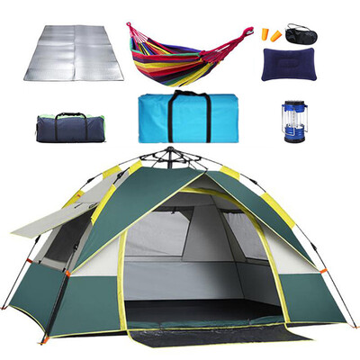 

Arctic wolf BeiJiLang automatic tent outdoor rain double one door three windows 3-4 people free to build a wild camping tent tent rain sunscreen thick multi-person tent