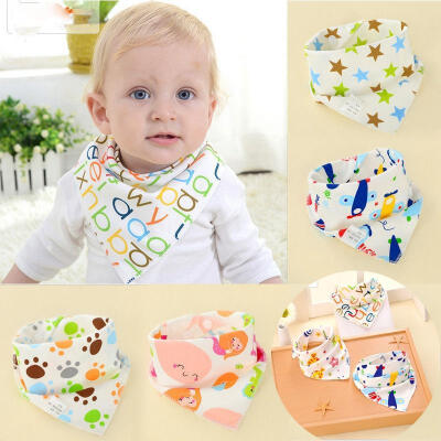 

1Pcs Baby Kids Soft Gauze Cotton Feeding Saliva Towel Bibs Toddler Triangle Bandana