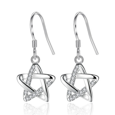 

Star Charm Pendant Long Drop Earrings For Women Eardrop Christmas Gift Fashion Jewelry WHE59