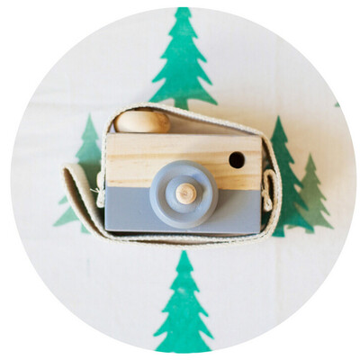 

Baby Kids Cute Wood Camera Toys Accessory Safe And Natural Toys