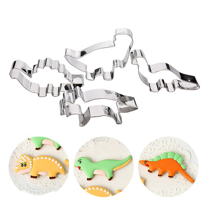 

DIY Stainless Steel Dinosaur Cake Molds Fondant Cookies Cutters