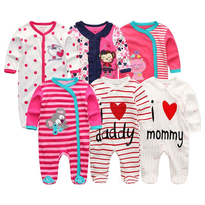 

6PCS Baby Girls Clothes Newborn Roupa de bebe 0-12M Rompers Baby Boys Clothes Babywear Bodysuits Outwear Clothing Sets