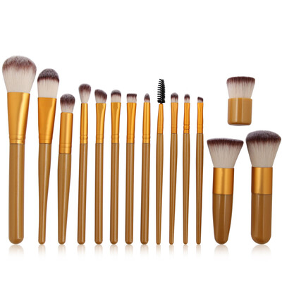 

Toponeto 15Pc Makeup Brushes Set Powder Foundation Eyeshadow Eyeliner Lip Cosmetic Brush