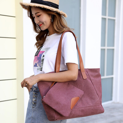 

Tailored Leisure Shopping Travel Canvas Large Capacity Shoulder Bag Handbag Bag