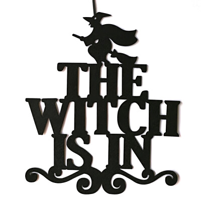 

Halloween Party Indoor And Outdoor The Witch Is In Hanging Door Decoration And Wall Sign Trick Or Treat