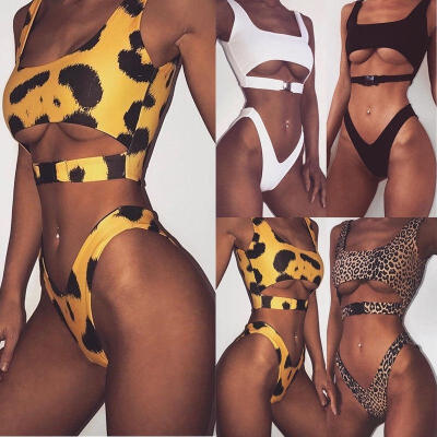 

Womens Swimming Costume Push Up Swimsuit Monokini One Piece Swimwear Bikini Set