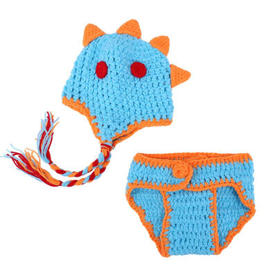 

Cute Crochet Dinosaur Shape Newborn Photography Clothing Set Photo Props