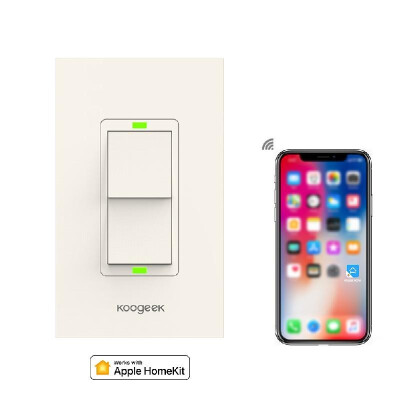 

Koogeek Two Gang Wi-Fi Enabled Smart Light Switch Works with Siri Apple HomeKit