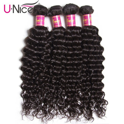 

UNice Hair 8A Malaysian Deep Curly Wave Virgin Human Hair 400g US Stock