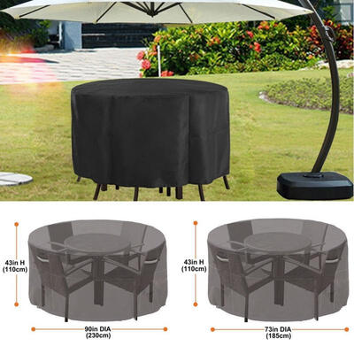 

Waterproof Outdoor Garden Patio Furniture Table Wicker Rattan Rain Round Cover