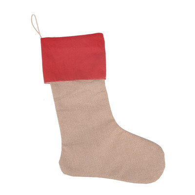 

FUNNYBUNNY Burlap Christmas Stockings Decoration for Diy Christmas gift socks