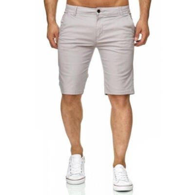 

USA Summer Mens Male Casual Fashion Solid Color Slim Fit Trousers Pants Shorts