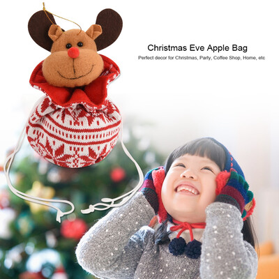 

Christmas Gift Pouch Knitted Apple Bag Cookie Candy Container Festival Party DecorChristmas Gift DecorChristmas Gift Pouch