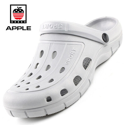 

Apple APPLE breathable non-slip soft bottom hollow hole one foot drag sandals male XDB-1705 gray 40