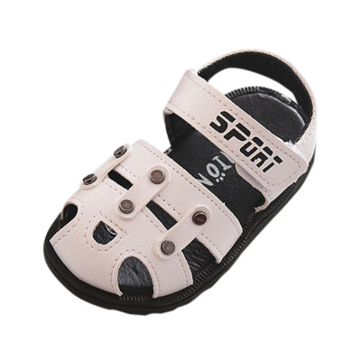 

Toddler Baby Boys Hollow Anti-slip Shoes Soft Sole Beach Single Letter Sneaker